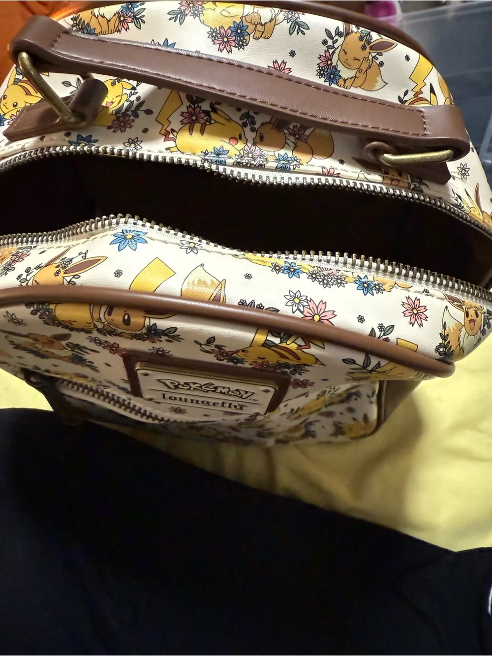 Pokémon Loungefly Eevee & Pikachu Floral Mini Backpack